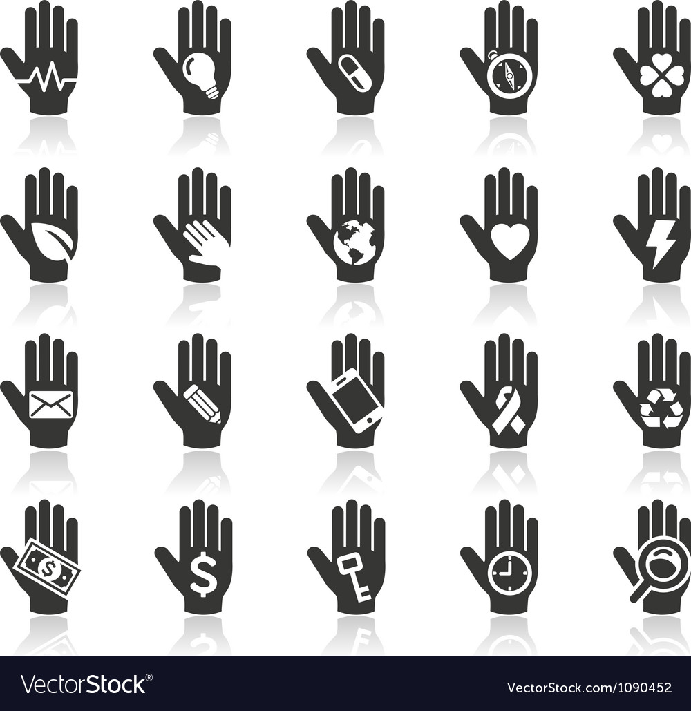 Hand concept icons