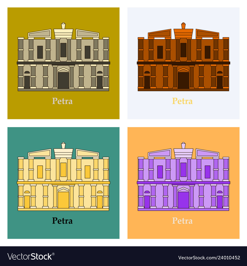 One New 7 Wonders World Petra Royalty Free Vector Image one-new-7-wonders-world-petra-royalty-free-vector-image
