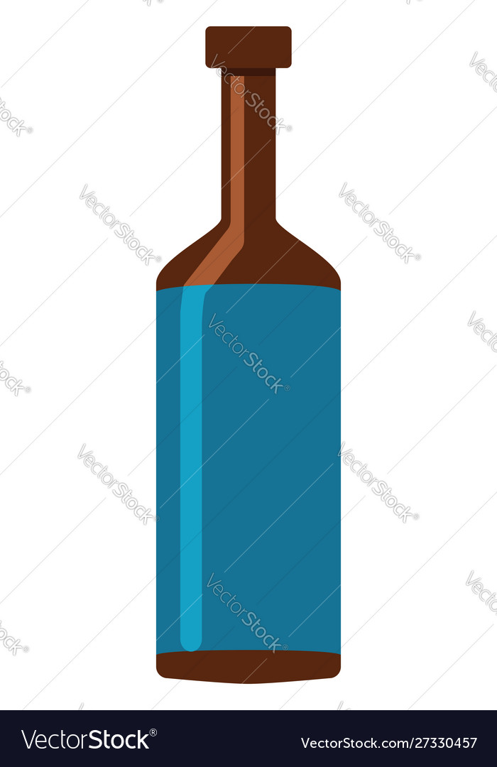 Blue bottle on white background Royalty Free Vector Image