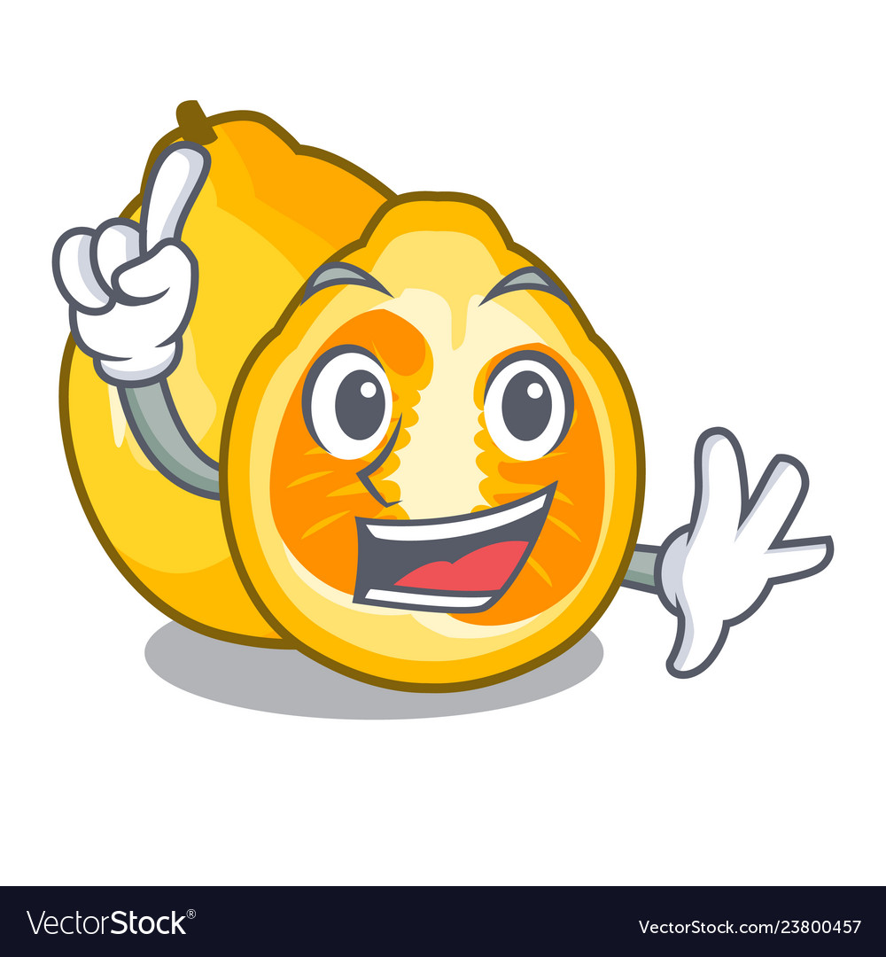 Finger ugly fruit in the character shape Vector Image