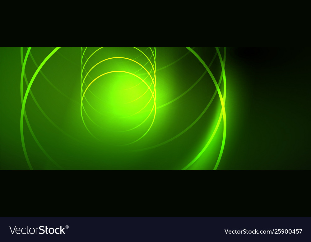 Shiny neon lines template - northern lights Vector Image