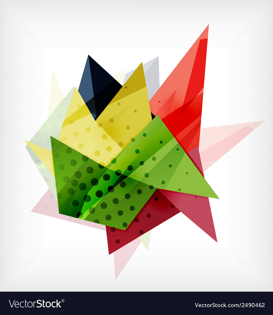 Abstract 3d triangle blank background Royalty Free Vector