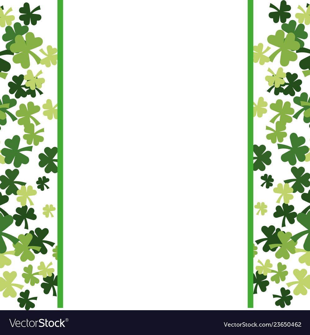 Clovers frame background Royalty Free Vector Image