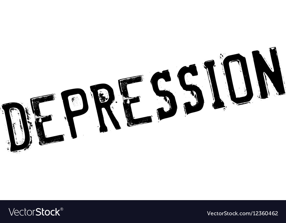 Depression rubber stamp Royalty Free Vector Image