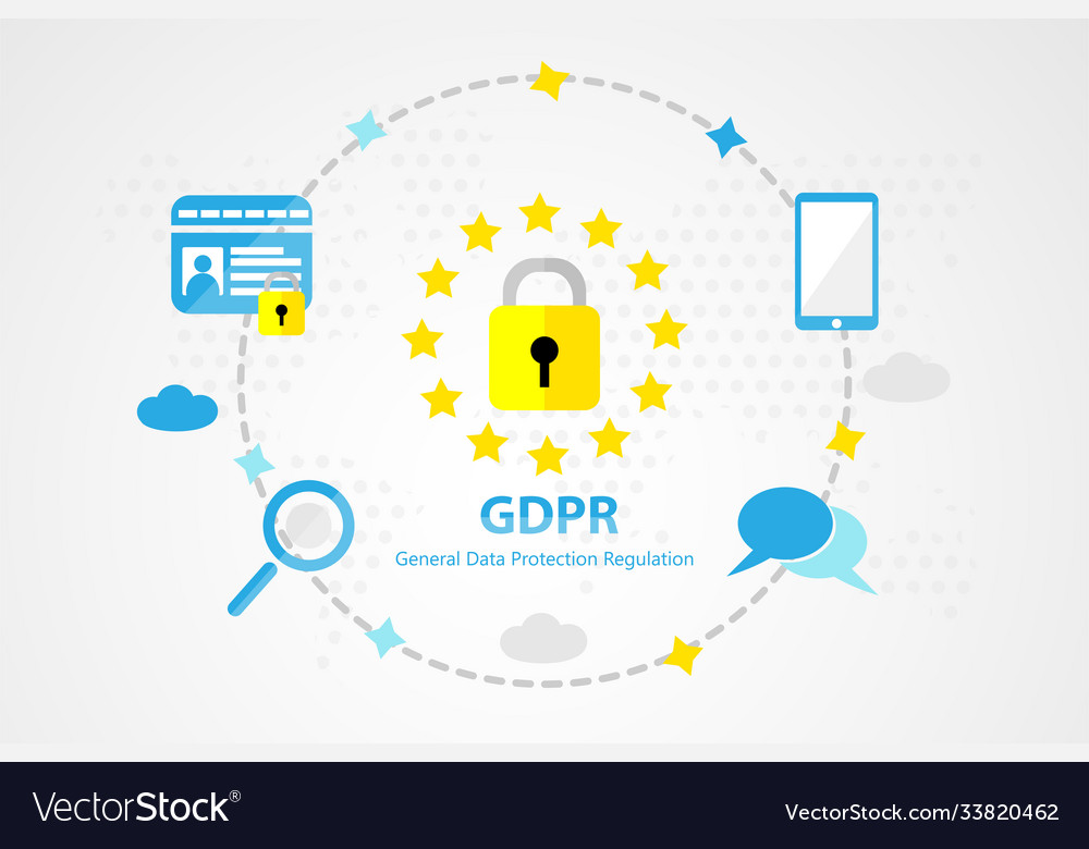 General data protection regulation background Vector Image
