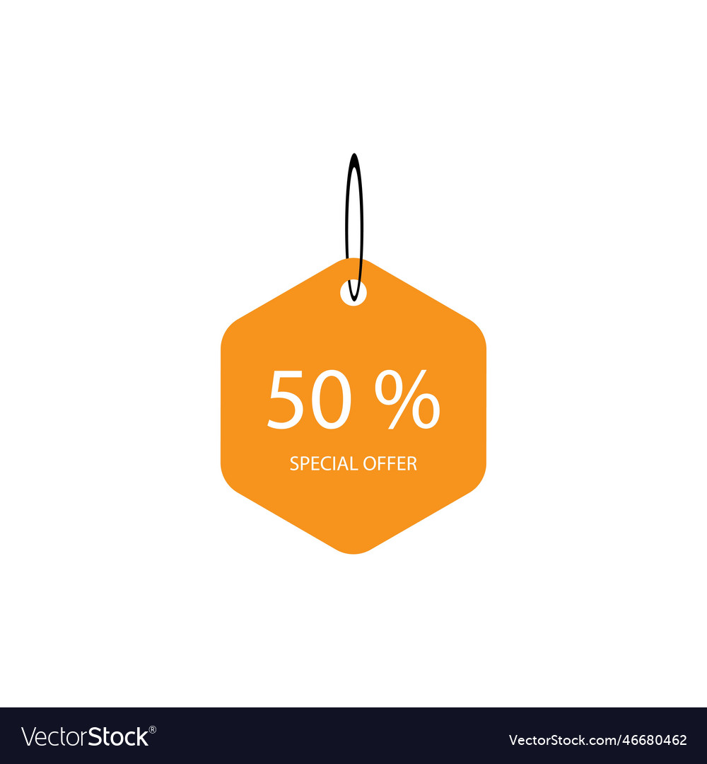 Sale tag price tag log design Royalty Free Vector Image
