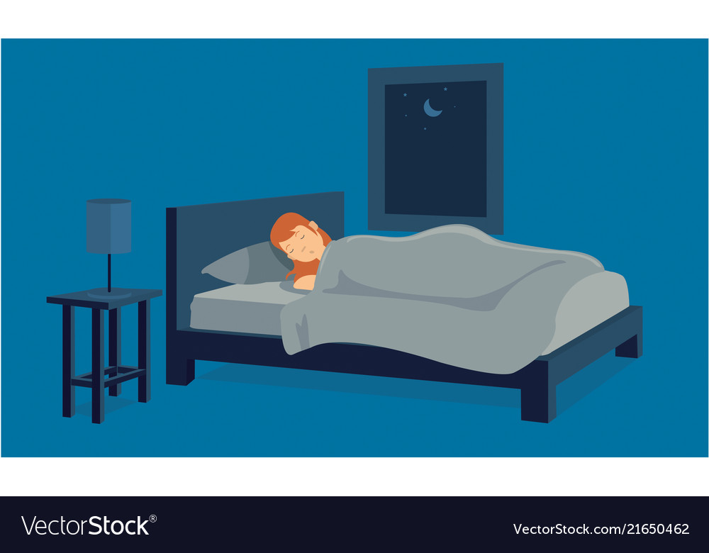 Young Female Tired Sleeping In The Bed Of His Young Female Tired Sleeping In The Bed Of His