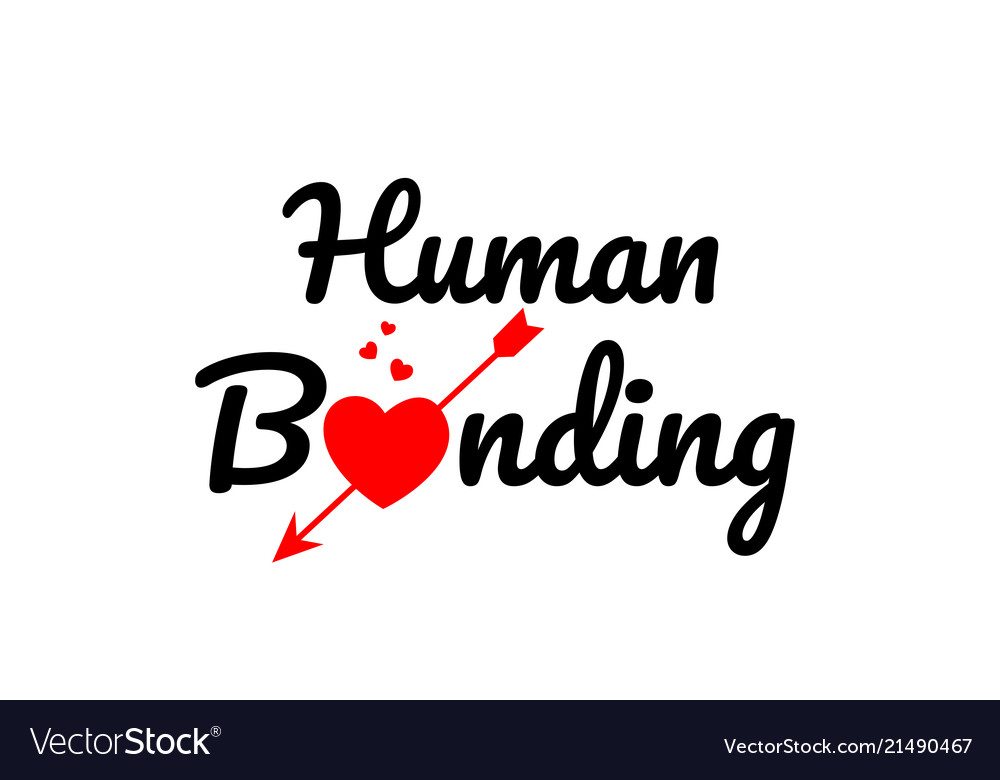 human-bonding-word-text-typography-design-logo-vector-image