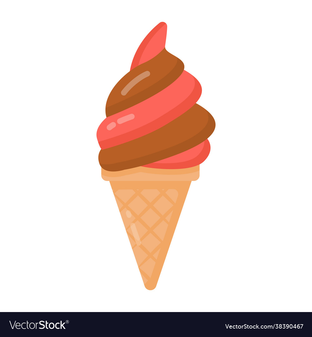 Ice cream cone Royalty Free Vector Image - VectorStock