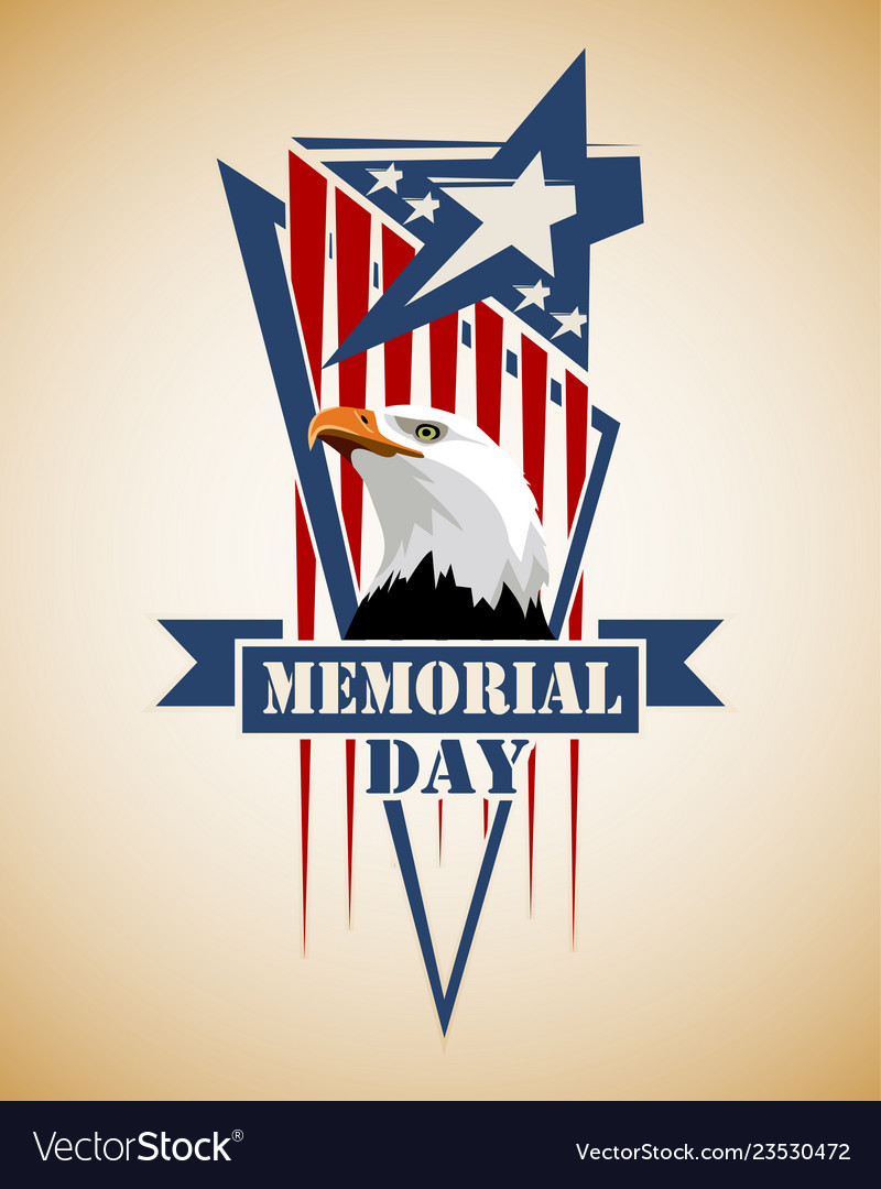 Memorial day card vector image Memorial day card