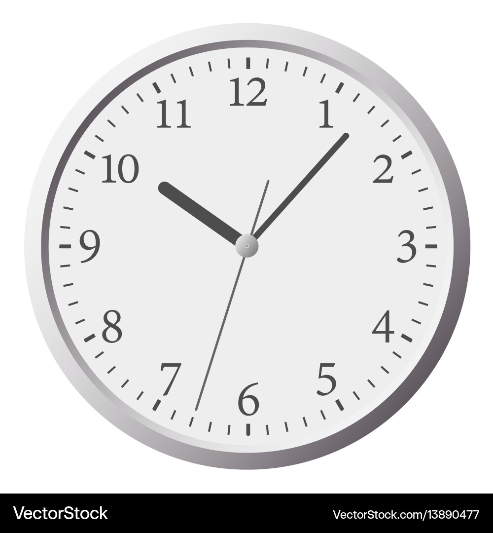 Clock flat icon world time concept Royalty Free Vector Image