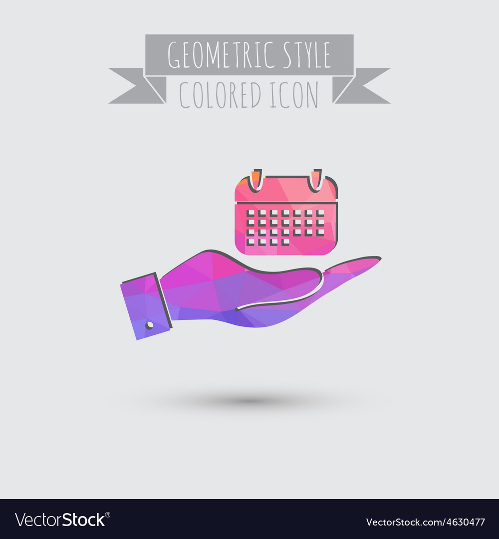 Hand holding a calendar Royalty Free Vector Image