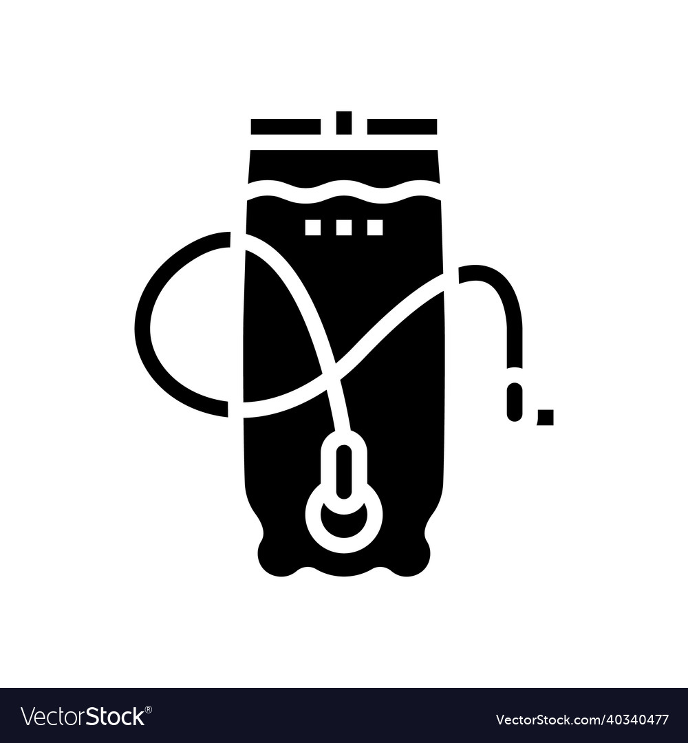 Hydration pack glyph icon Royalty Free Vector Image