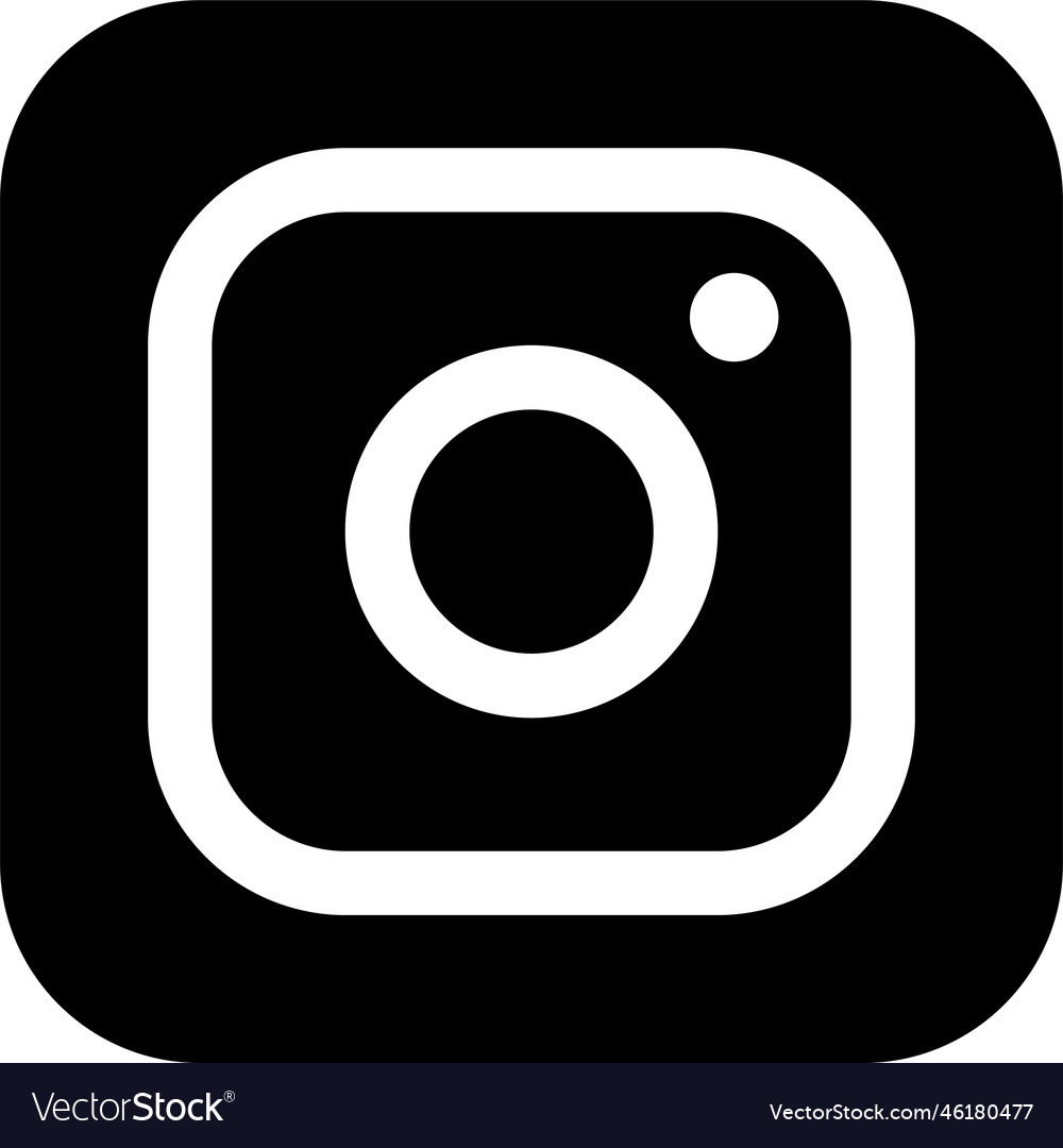 instagram logo vector black and white