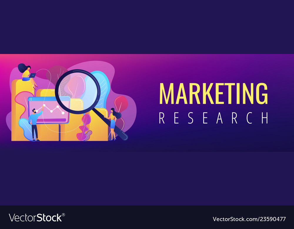 Marketing research concept banner header Vector Image