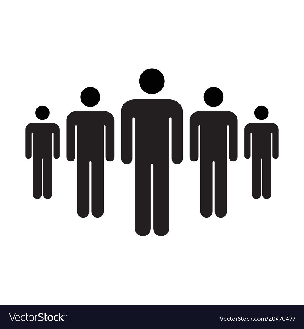 People icon group of men team symbol for business