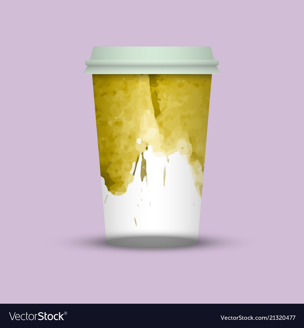 takeaway coffee cup template royalty free vector image