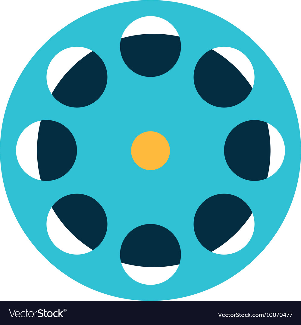 Tape reel roll icon Royalty Free Vector Image VectorStock