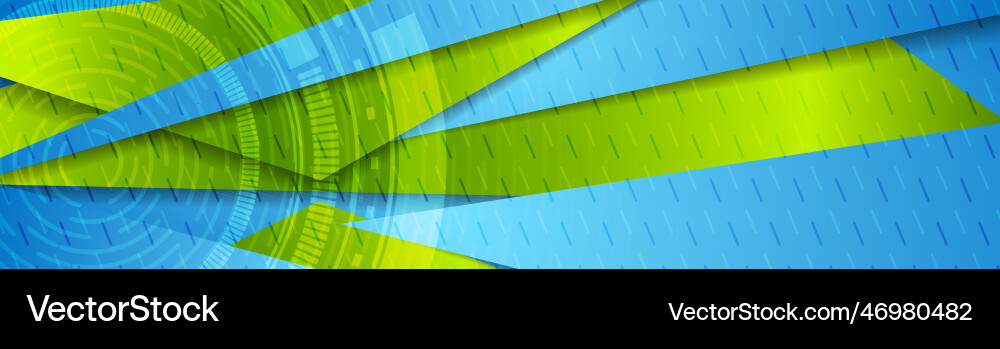 Abstract blue green technology futuristic Vector Image