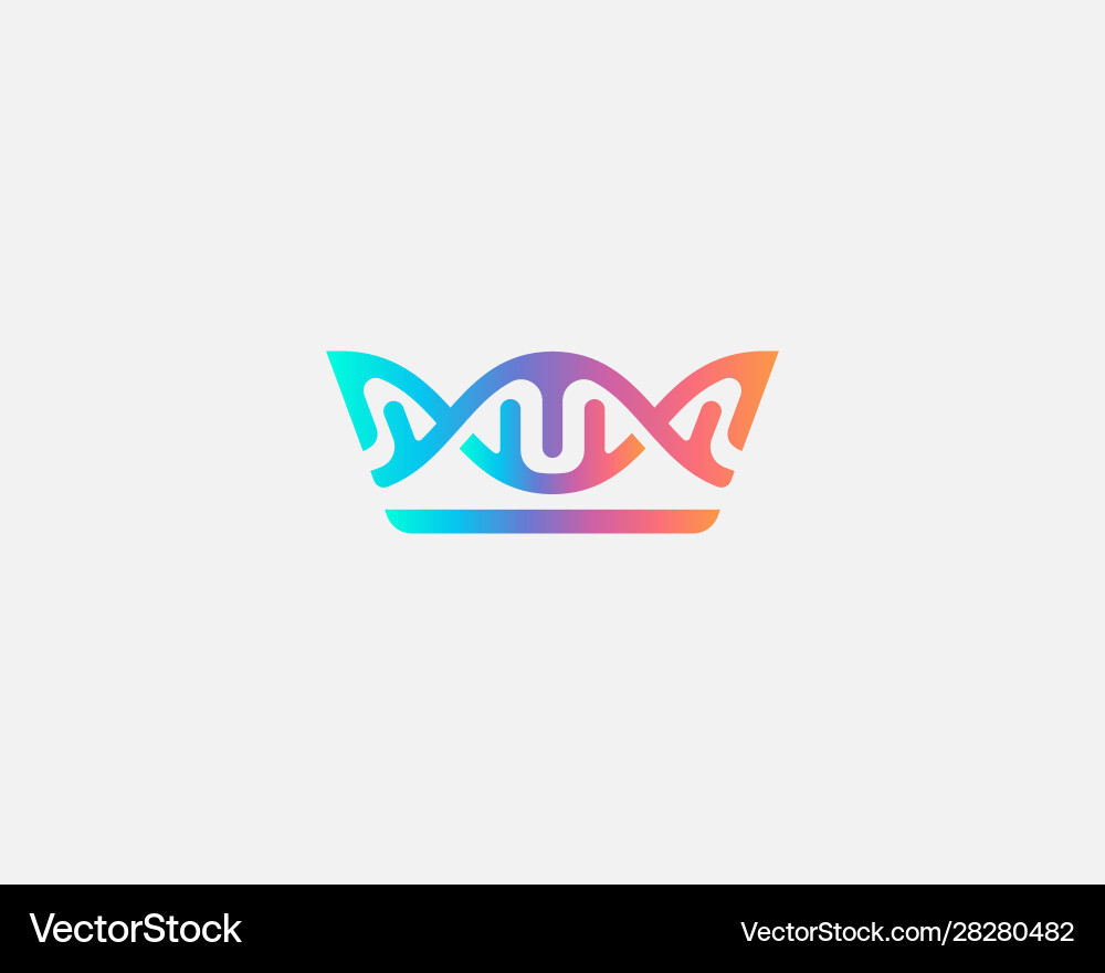 Abstract Crown Dna Logo Icon Design Modern Minimal