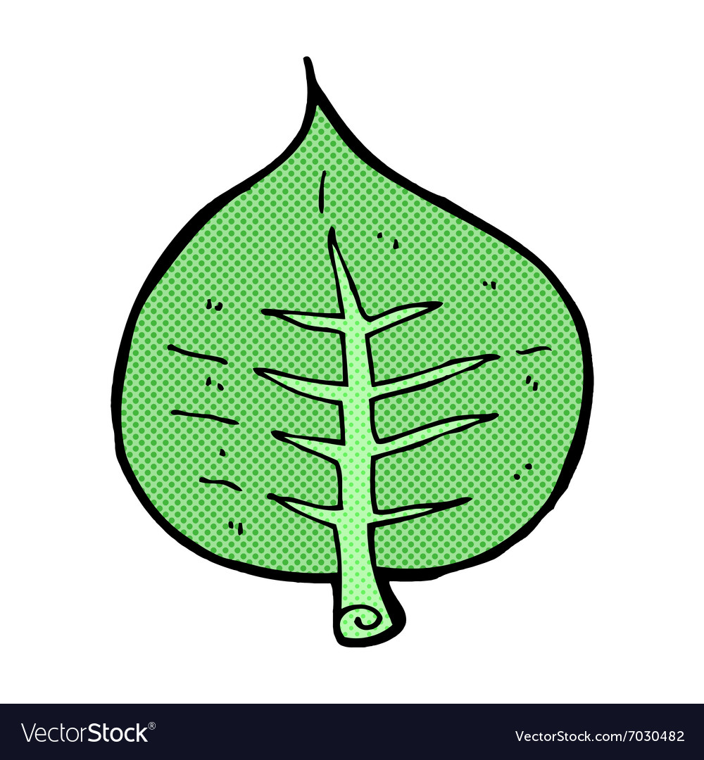 Comic cartoon leaf Royalty Free Vector Image - VectorStock