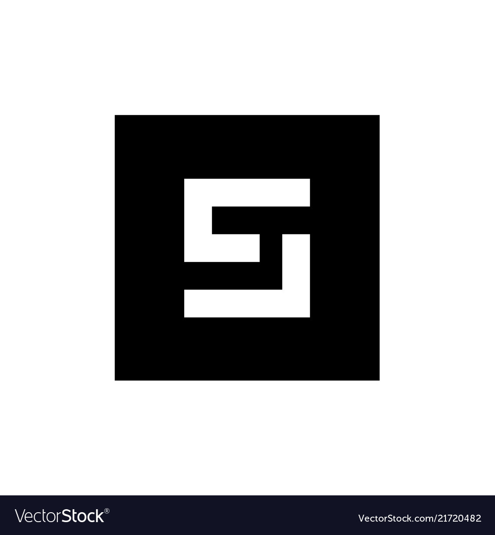 Letter s logo design black and white s Royalty Free Vector