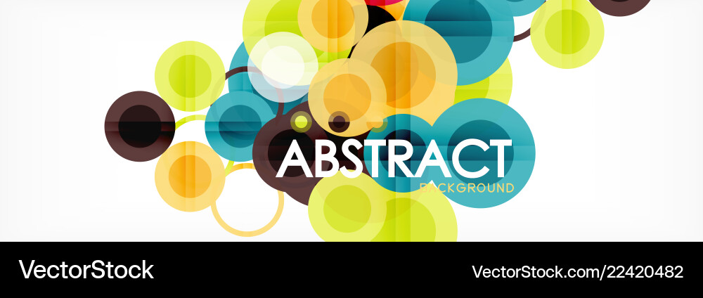 Overlapping circles design background Royalty Free Vector