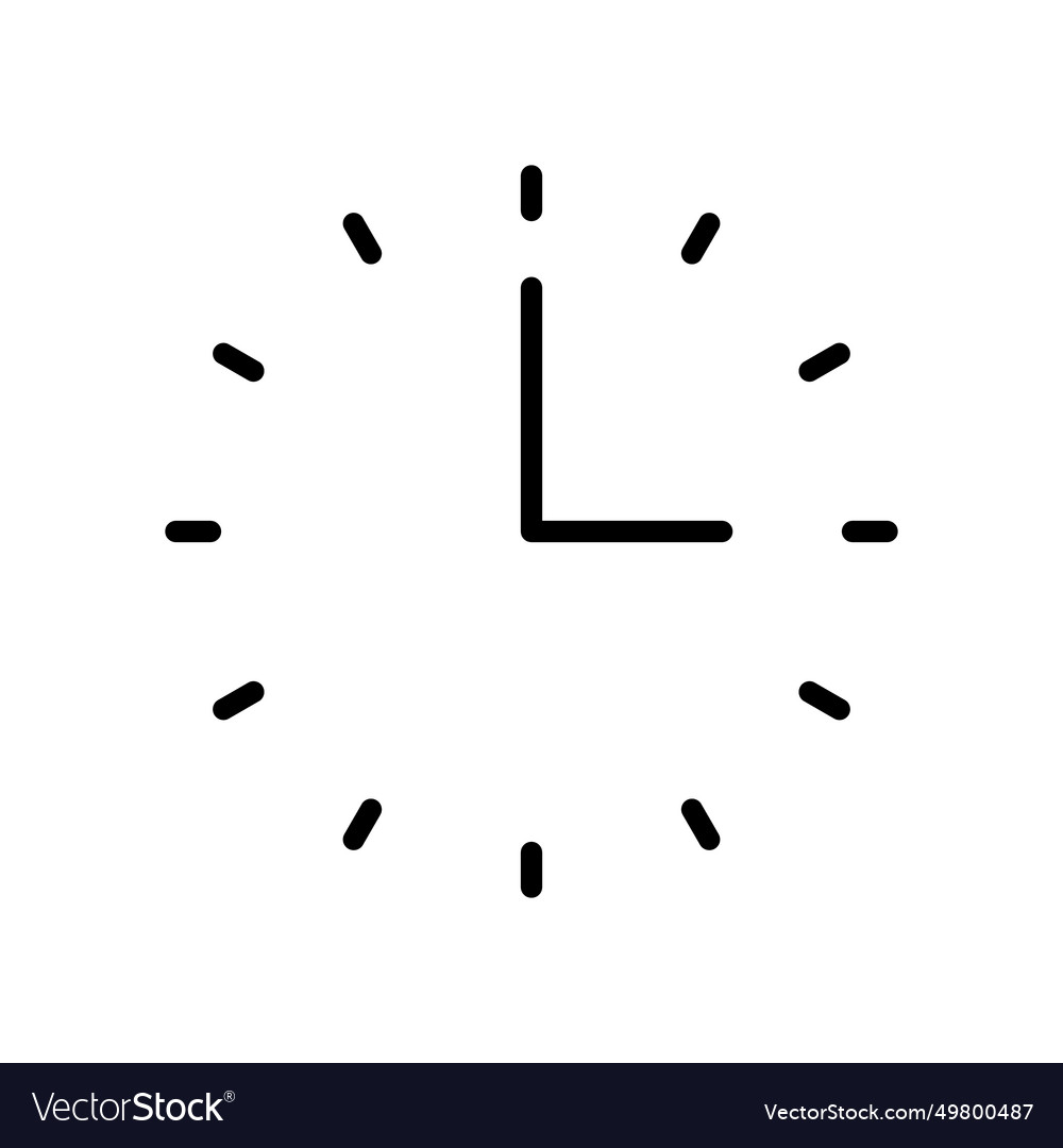 Clock outline icon Royalty Free Vector Image - VectorStock