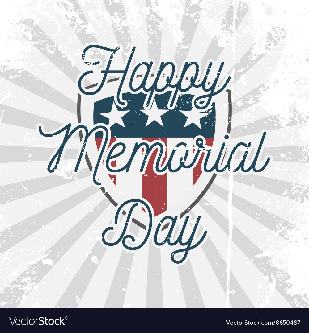 Happy memorial day shield sign