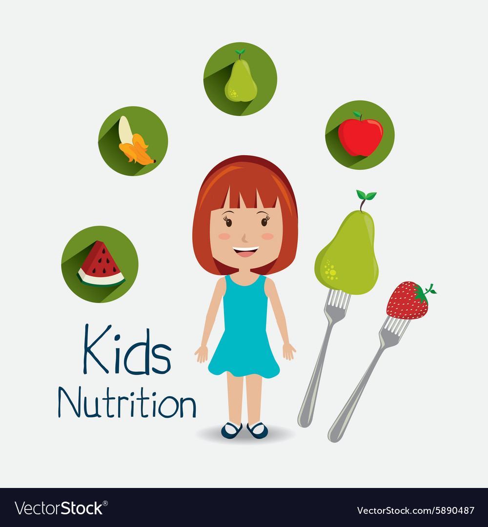 Kids food design Royalty Free Vector Image - VectorStock