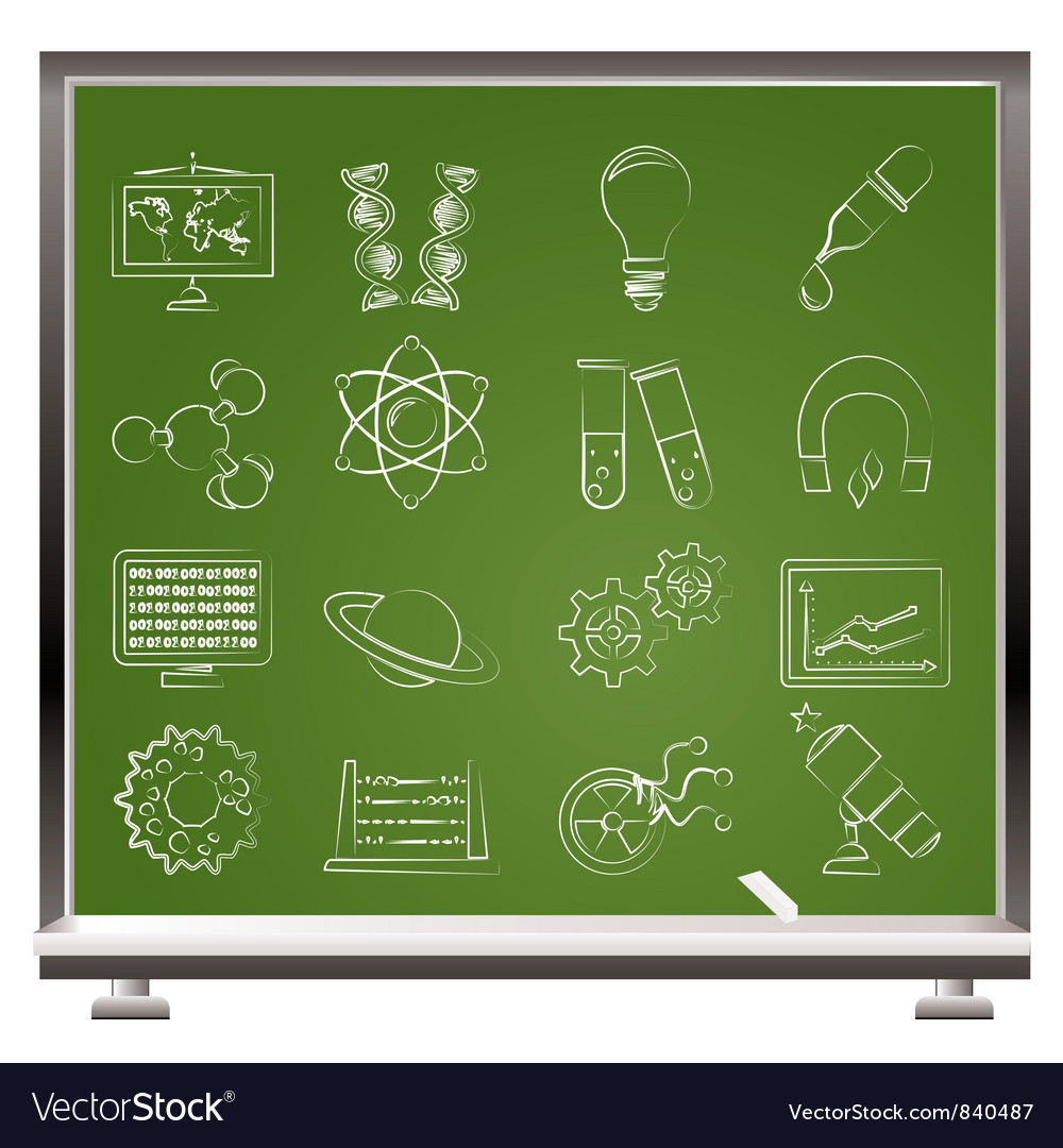 Science and education icons Royalty Free Vector Image