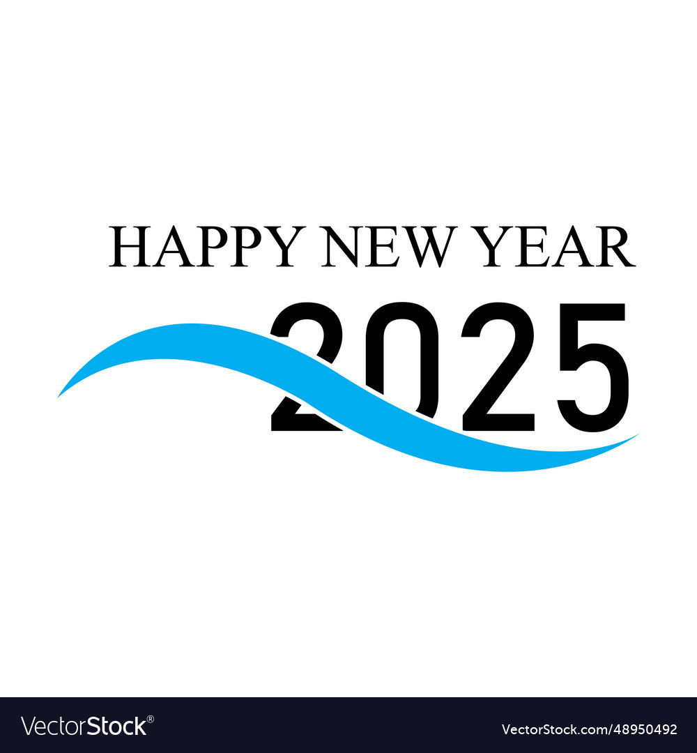 Happy new year 2025 text design cover of business Vector Image