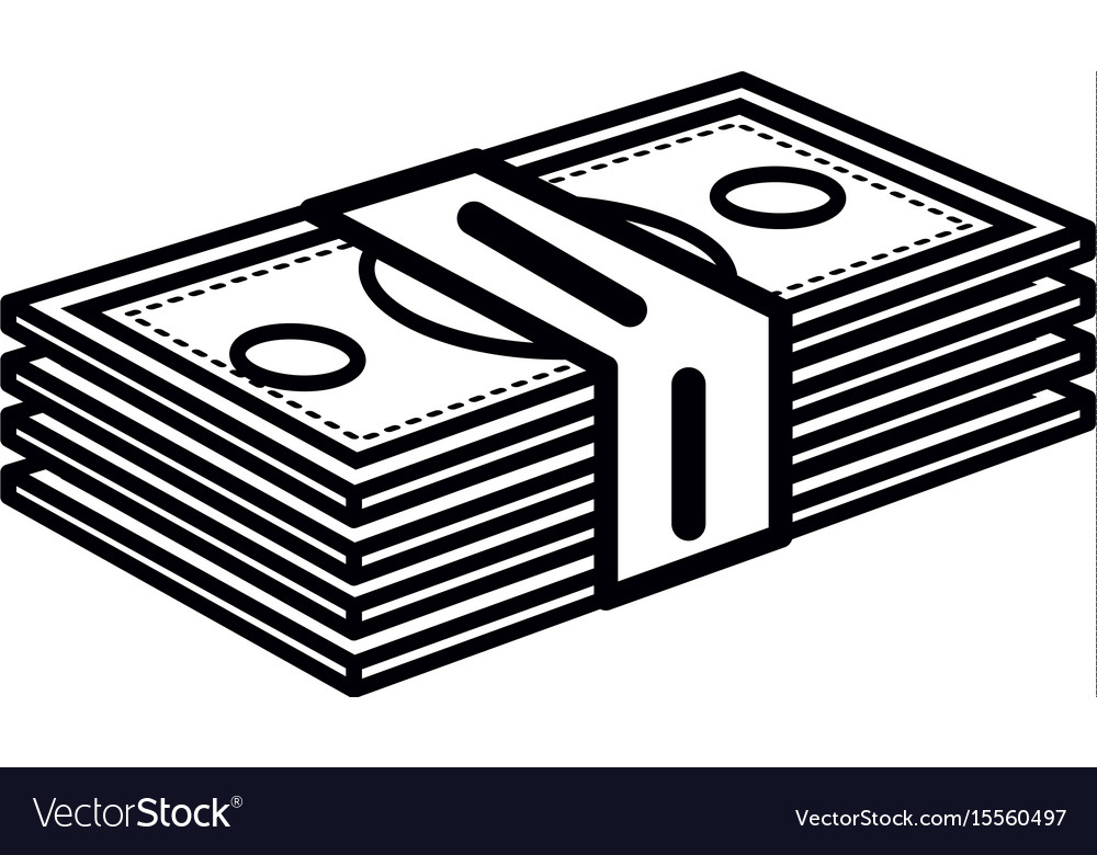 Bill dollar isolated icon Royalty Free Vector Image