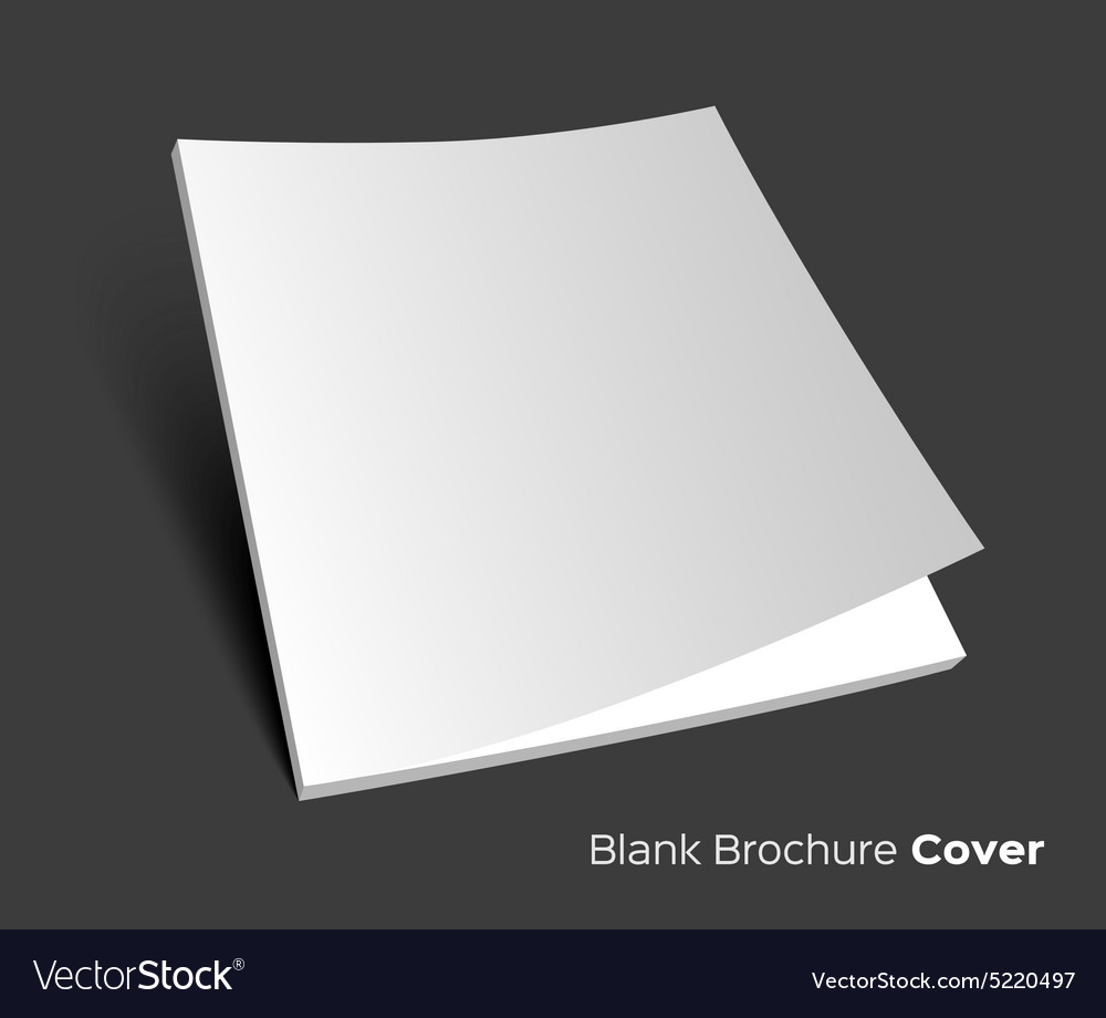 Blank brochure cover on dark