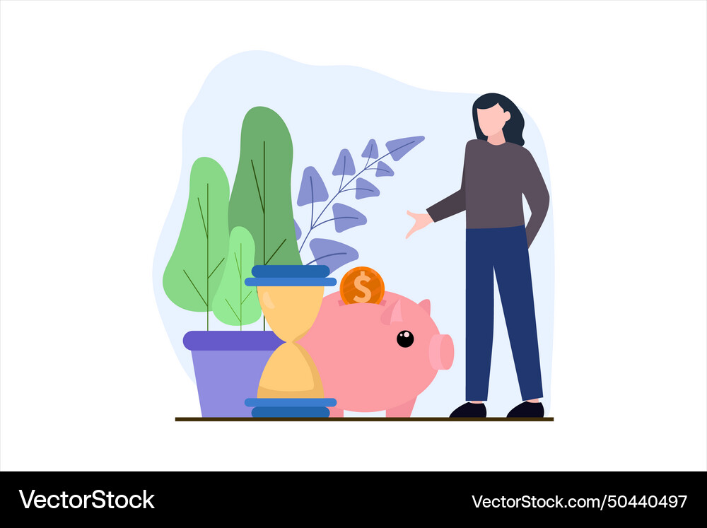 Finance flat design Royalty Free Vector Image - VectorStock