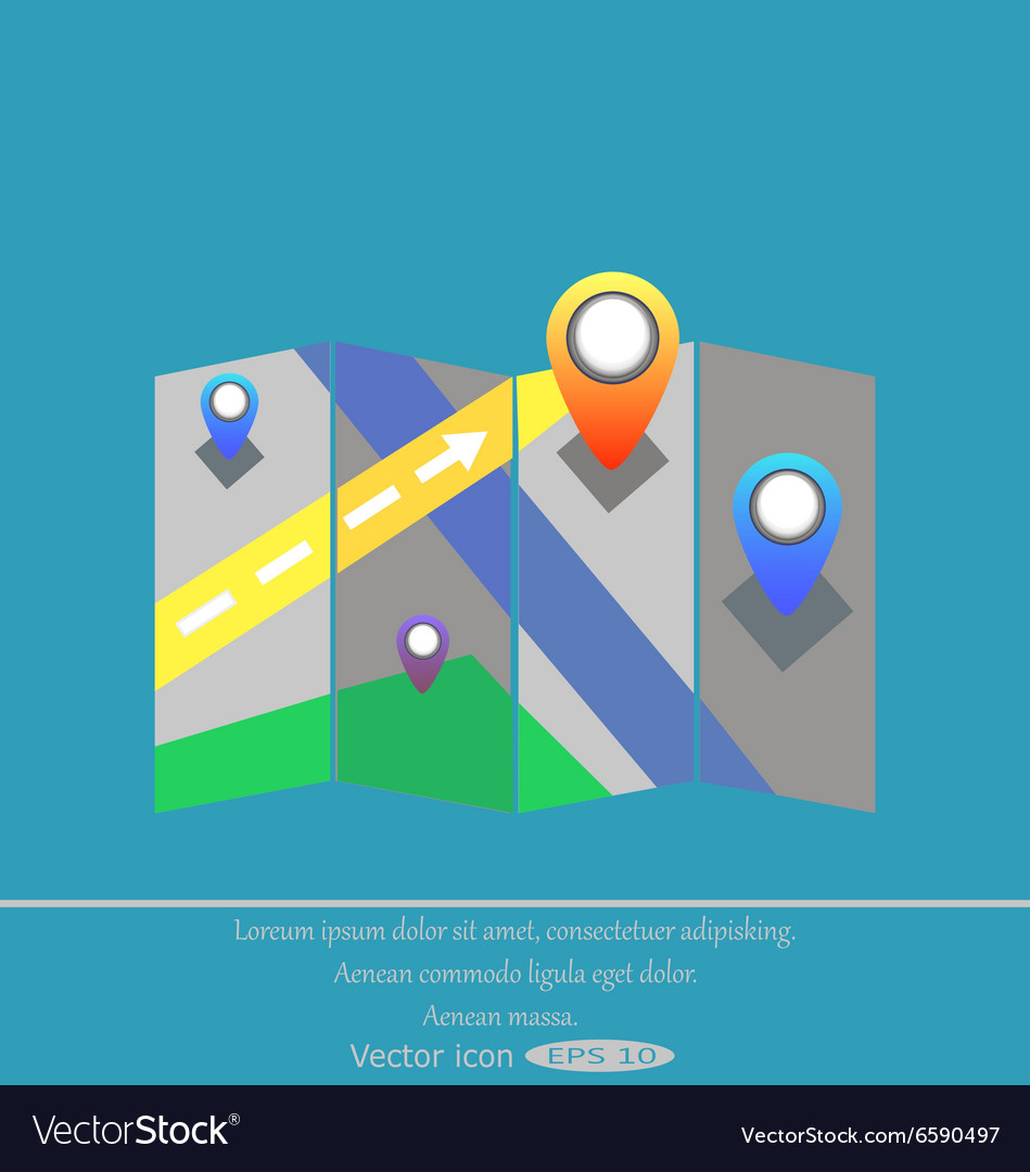 Label on the map Royalty Free Vector Image - VectorStock