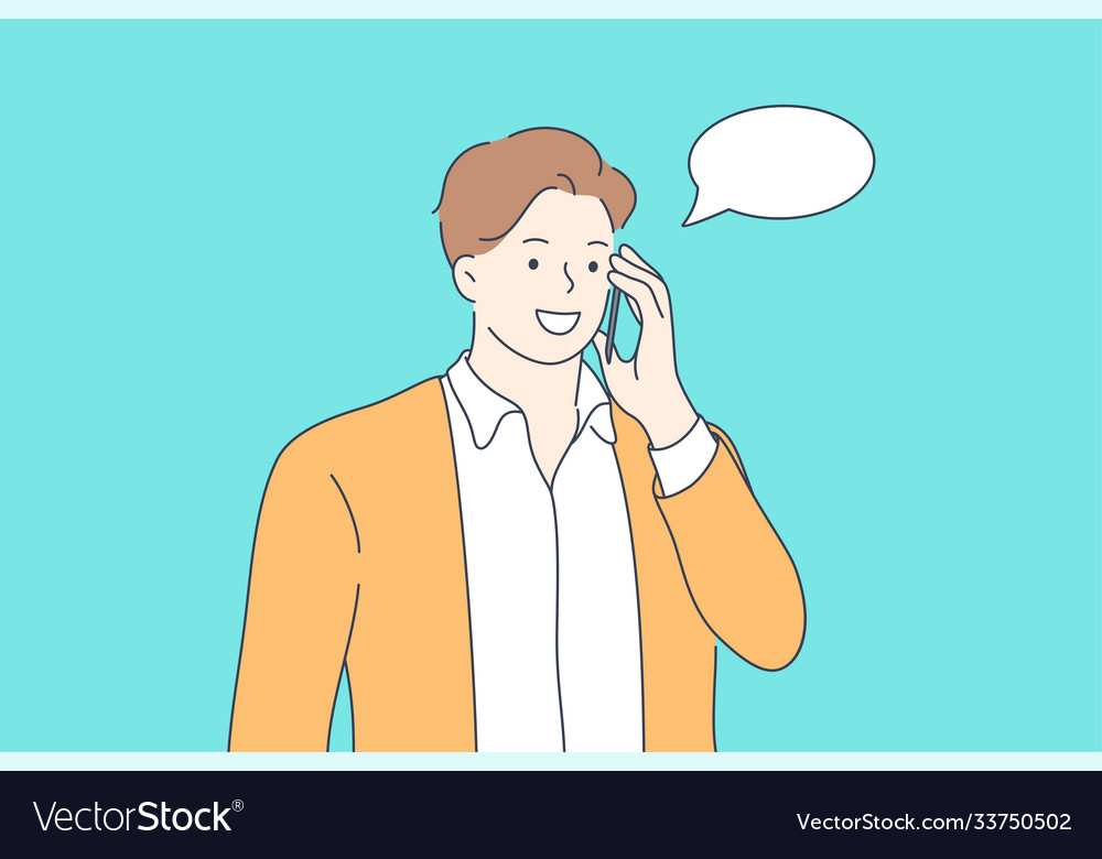 Communication mobile conversation technology Vector Image