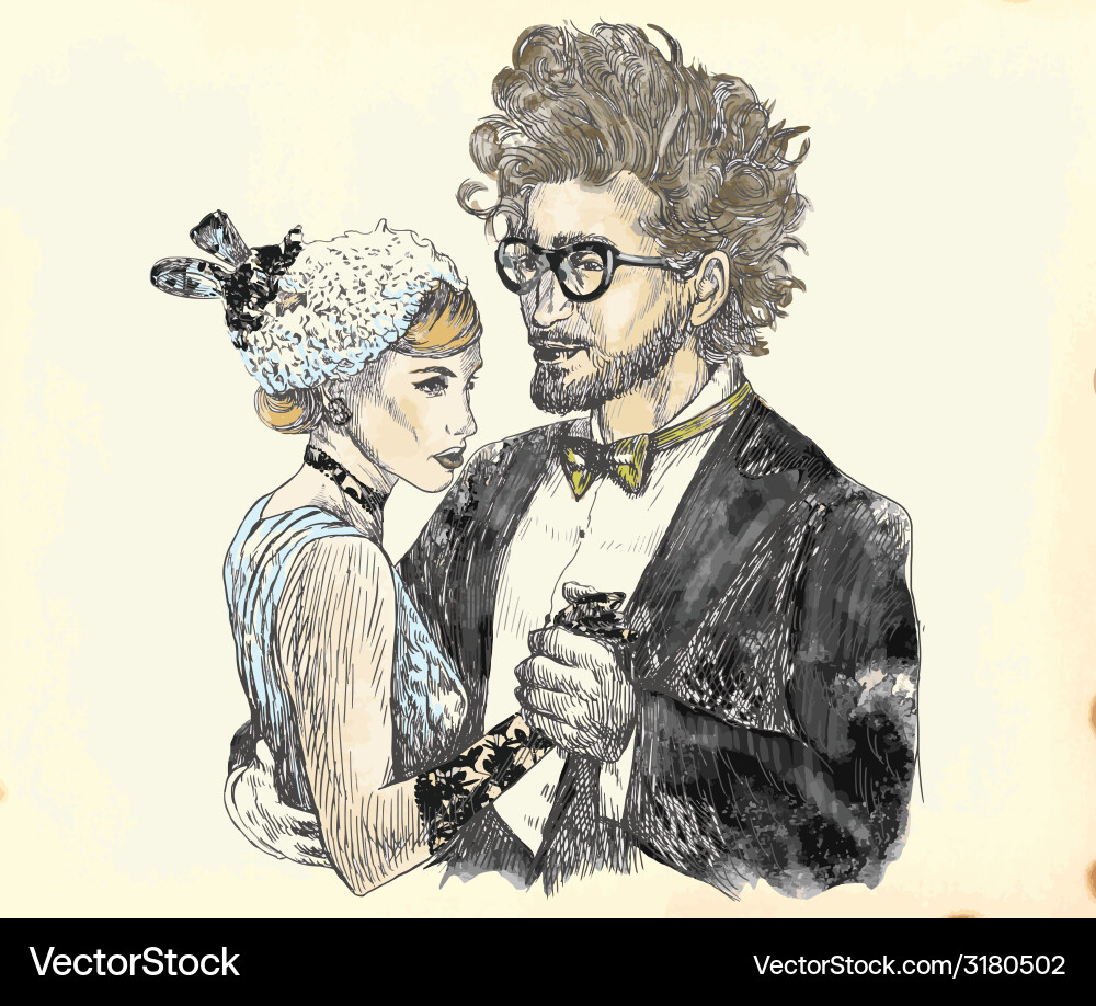 Dancing pair Royalty Free Vector Image - VectorStock