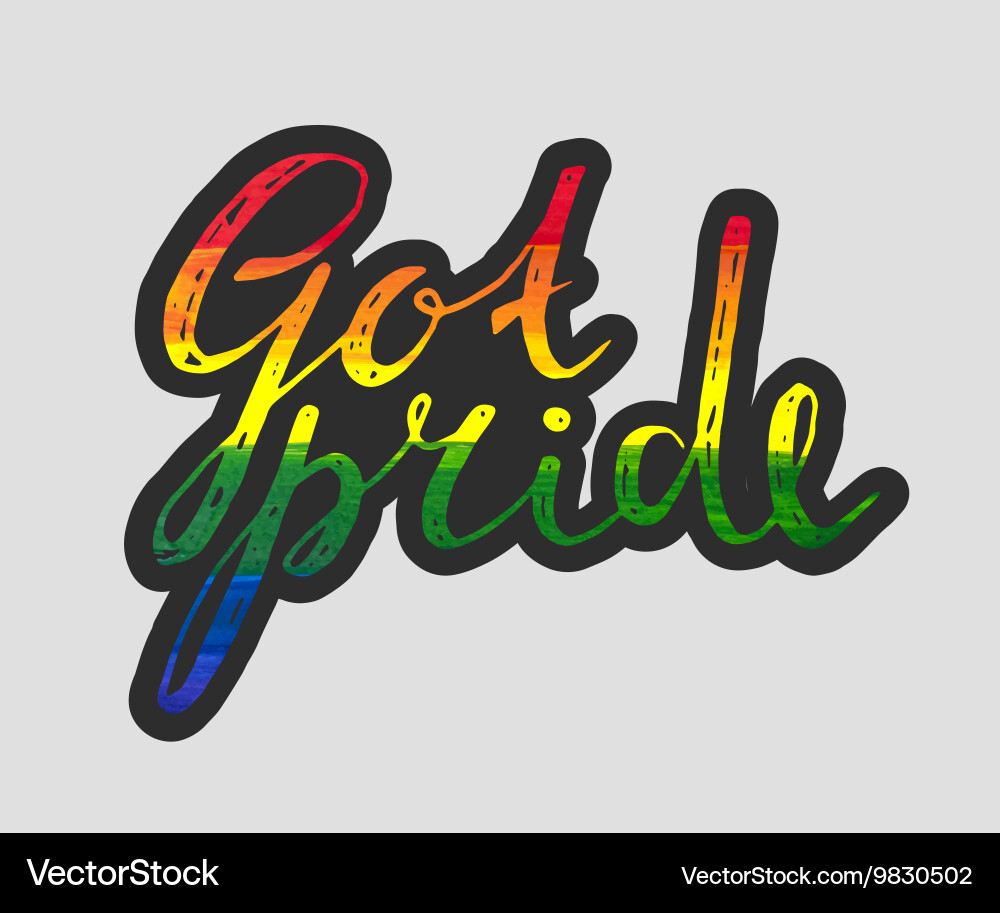 Pride Inscription Handwriting Vector Images