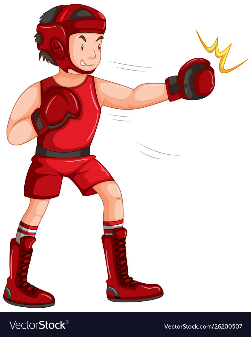 A male boxing charater Royalty Free Vector Image