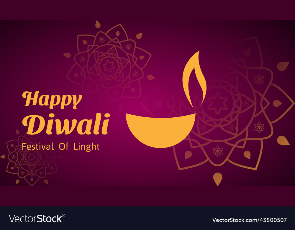 Happy diwali background festival of lights Vector Image