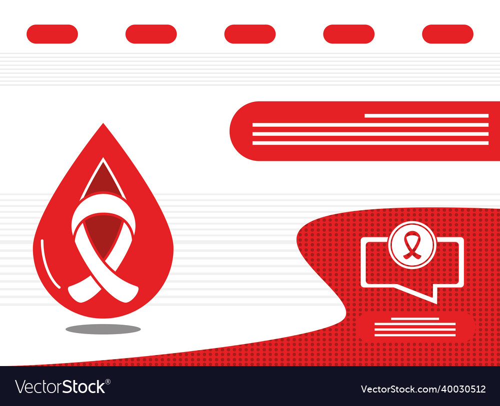 Aids awareness card Royalty Free Vector Image - VectorStock