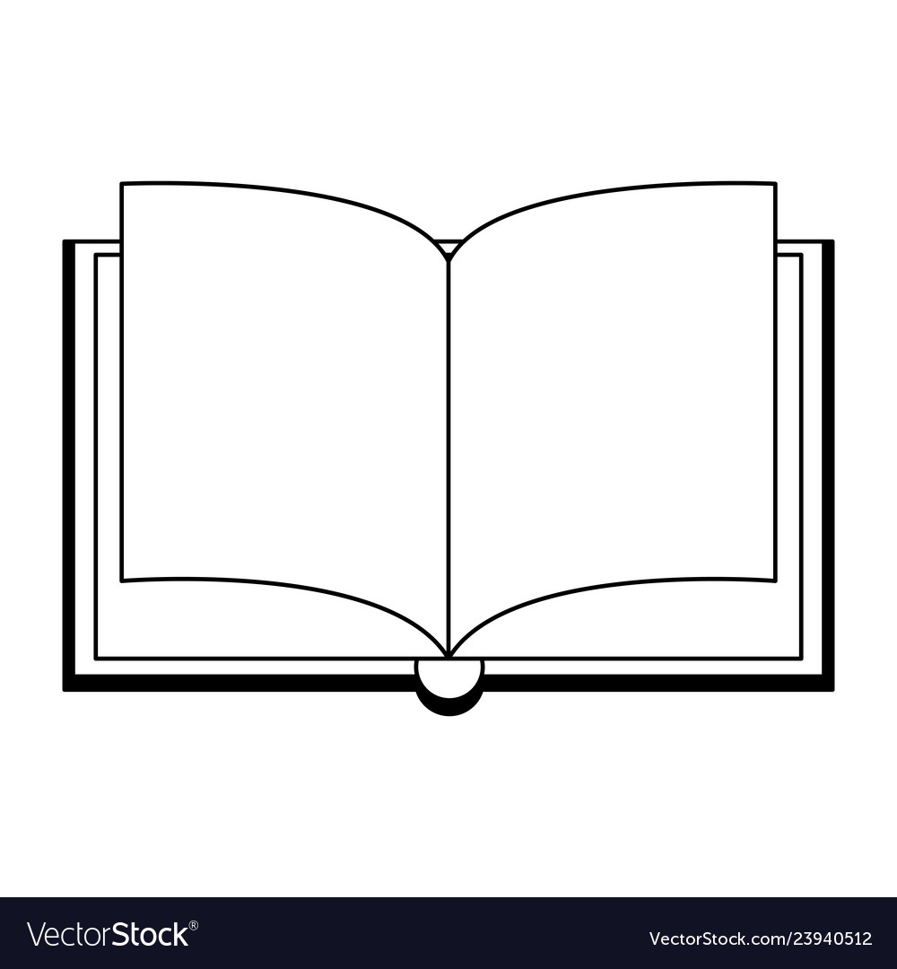 Book open cartoon isolated Royalty Free Vector Image