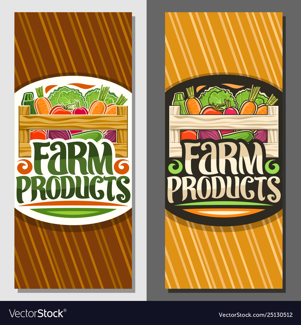 Coupons for farm products Royalty Free Vector Image