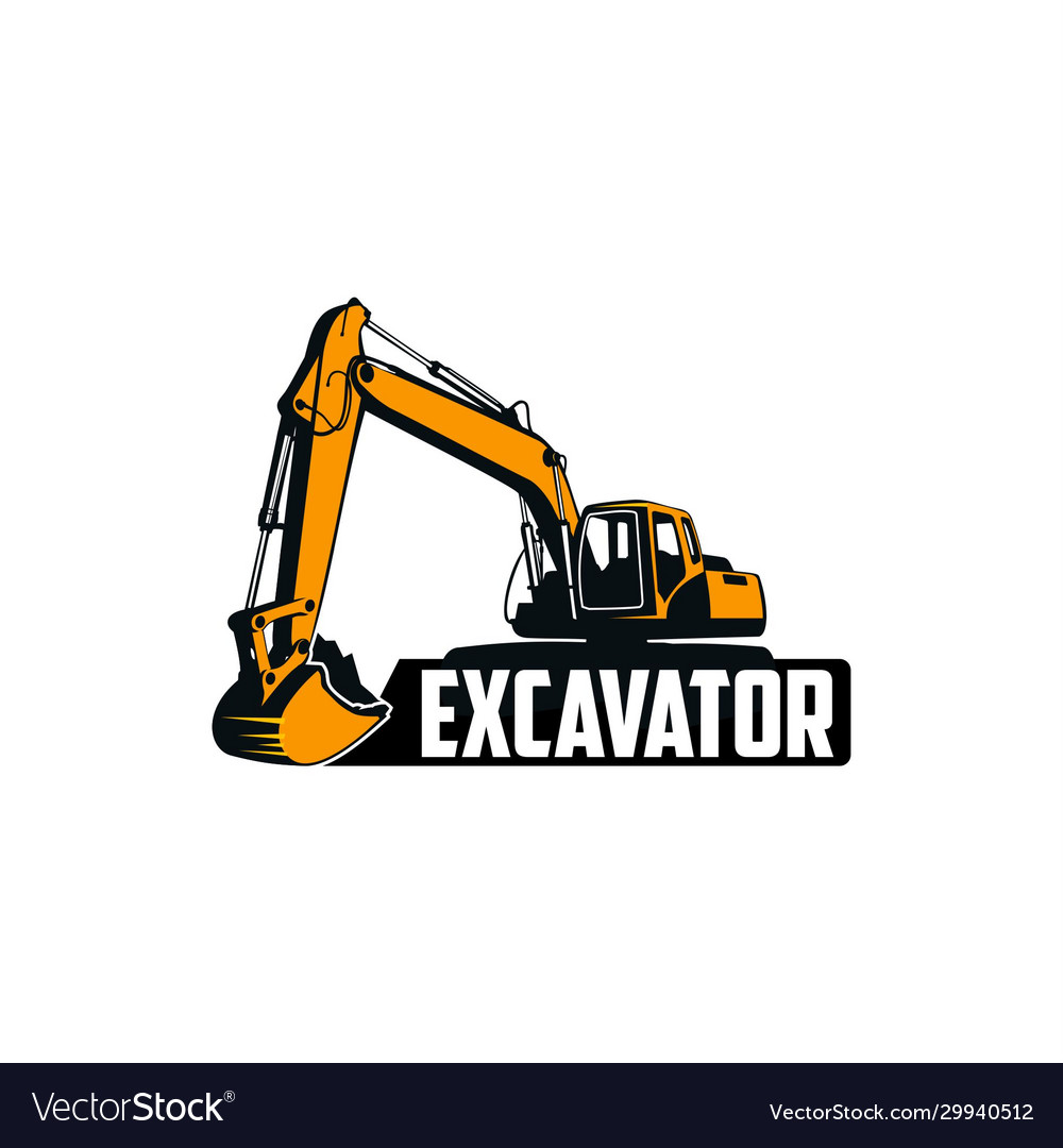 Excavator logo Royalty Free Vector Image - VectorStock