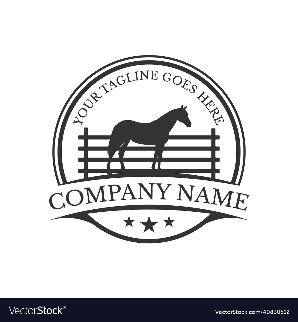 Farm ranch logo horse logo Royalty Free Vector Image