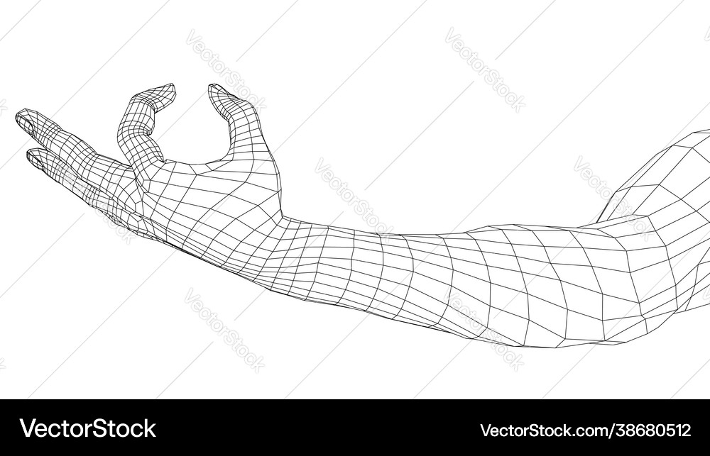 Hand hold some tiny or thin object Royalty Free Vector Image