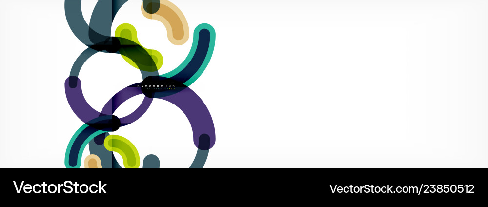 Outlined stroke circles composition Royalty Free Vector