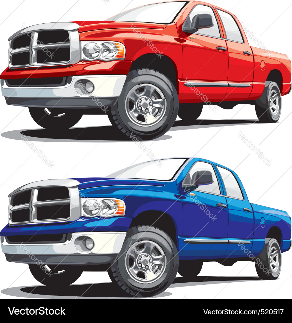 Modern pickup Royalty Free Vector Image - VectorStock