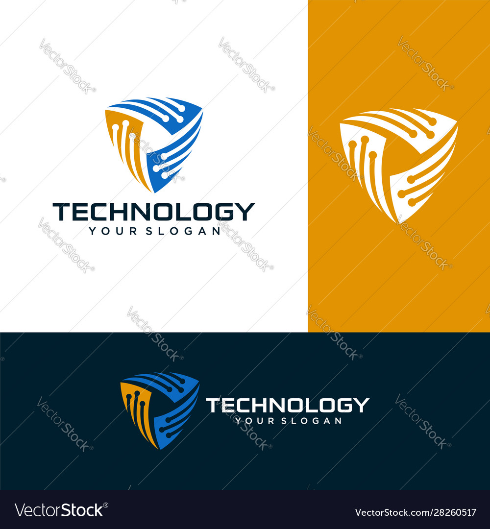 Pixel Shield Logo Designs Concept Stock Royalty Free Vector